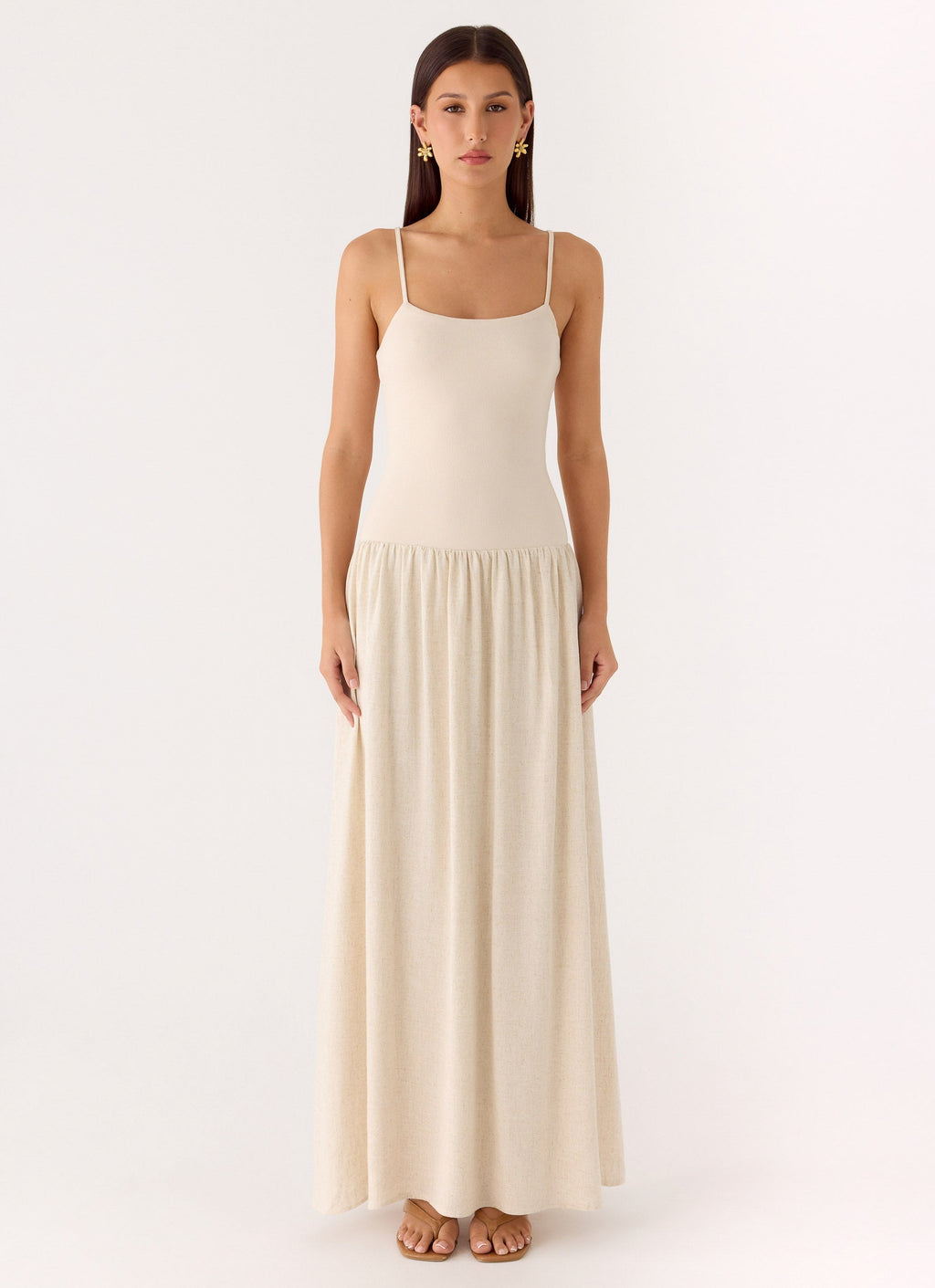 Ali Linen Maxi Dress - Oatmeal