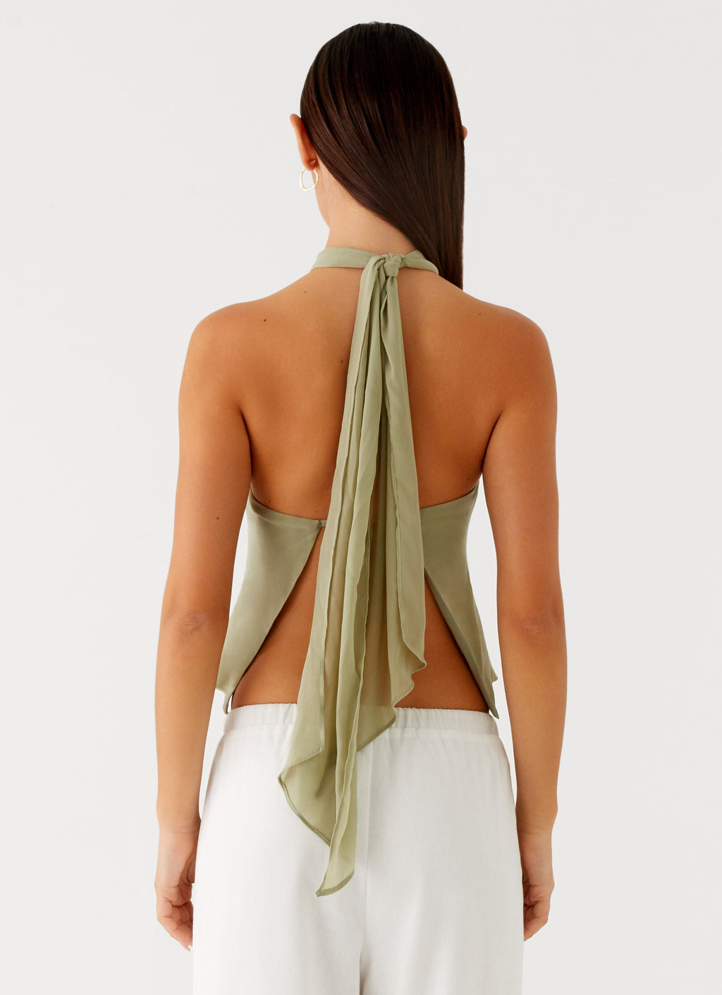 Maddox Scarf Top - Sage