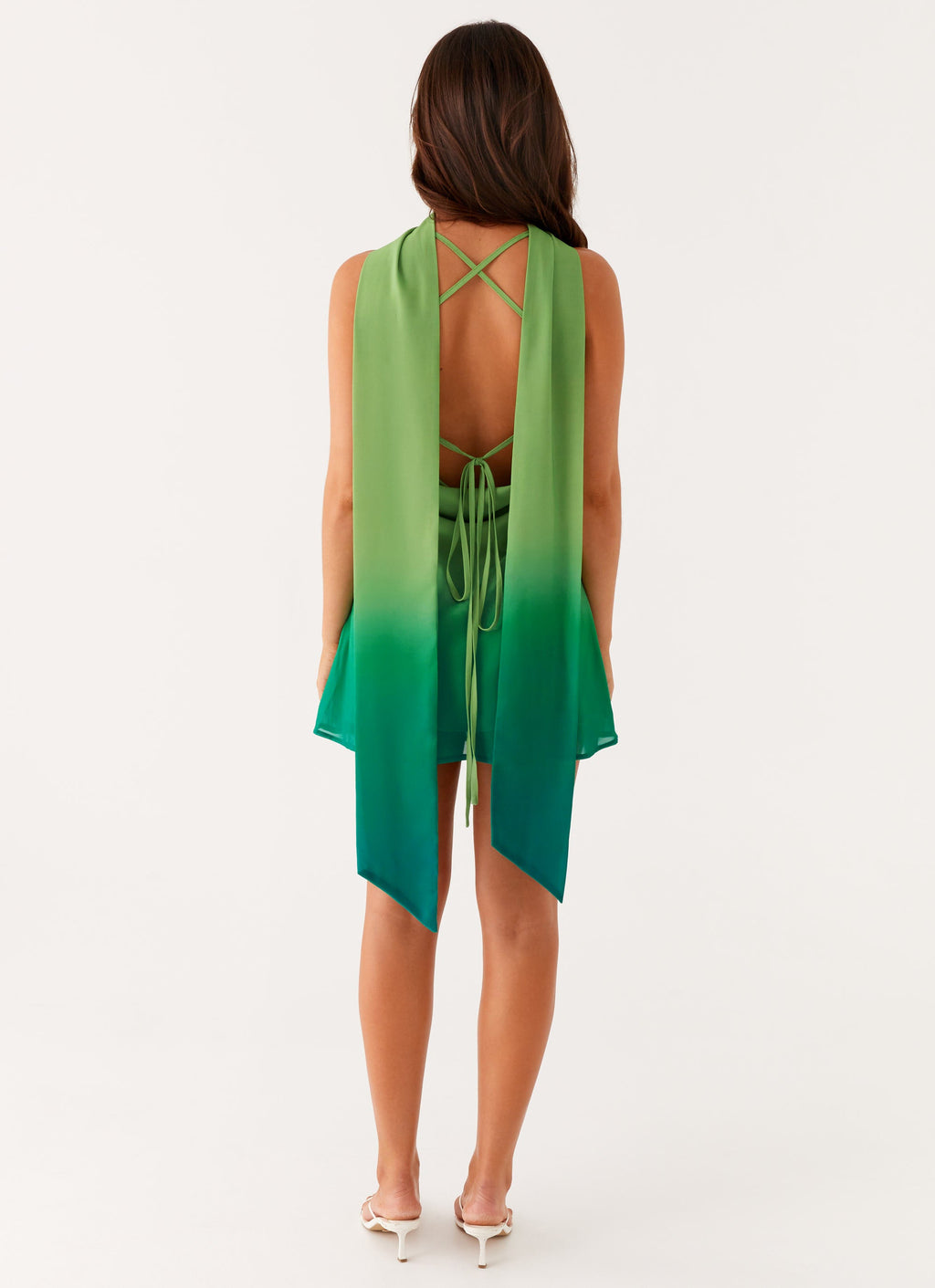 Parma Mini Dress - Green Ombre