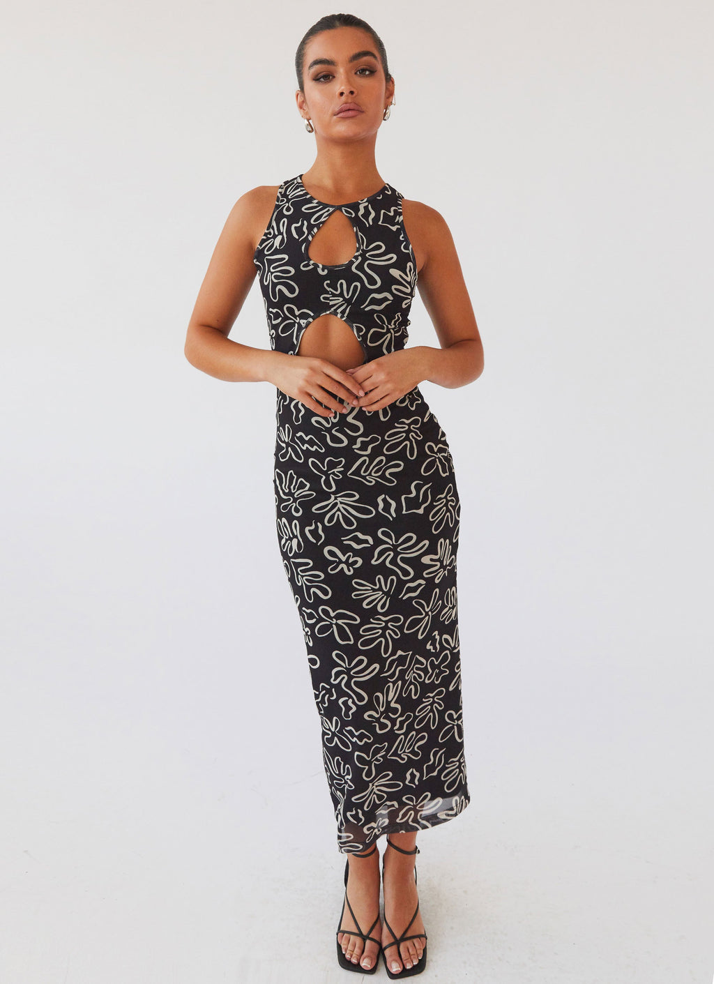 All Eyes On Me Maxi Dress - Petal Gloom